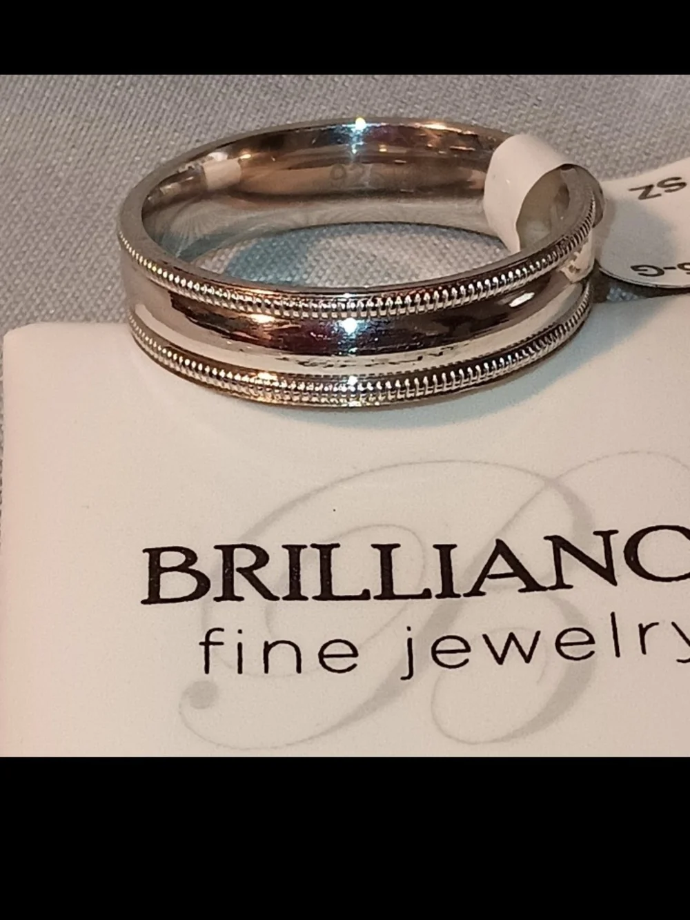 Brilliance Fine Jewelry 5MM Sterling Silver Miligrain Edge Band Ring